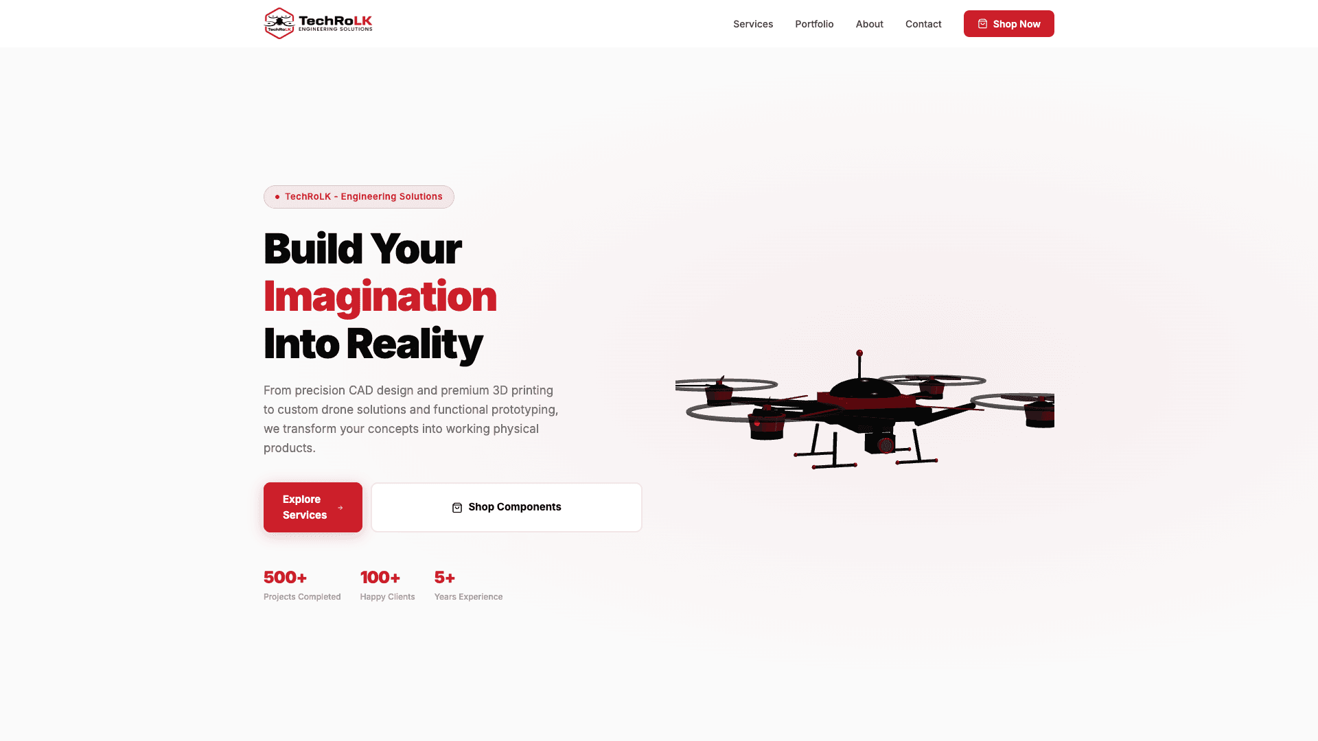 Engineering Company Landing Page | TechRoLK