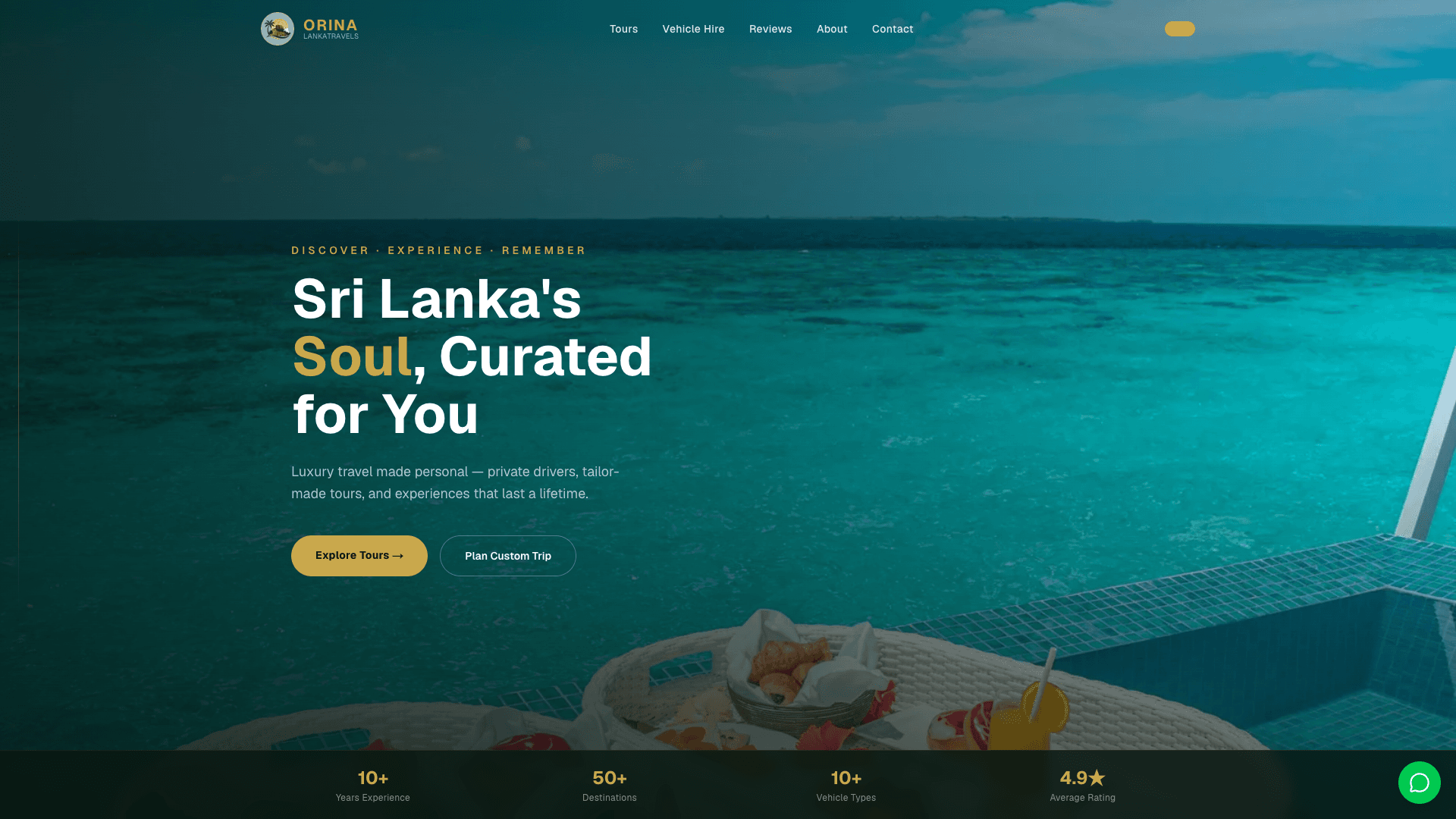 Travel Agency Website | Orina Lanka